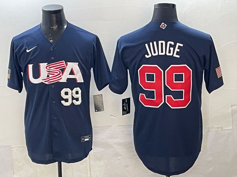 Men 2026 World Cub USA #99 Judge Blue Nike MLB Jersey style 03->more jerseys->MLB Jersey